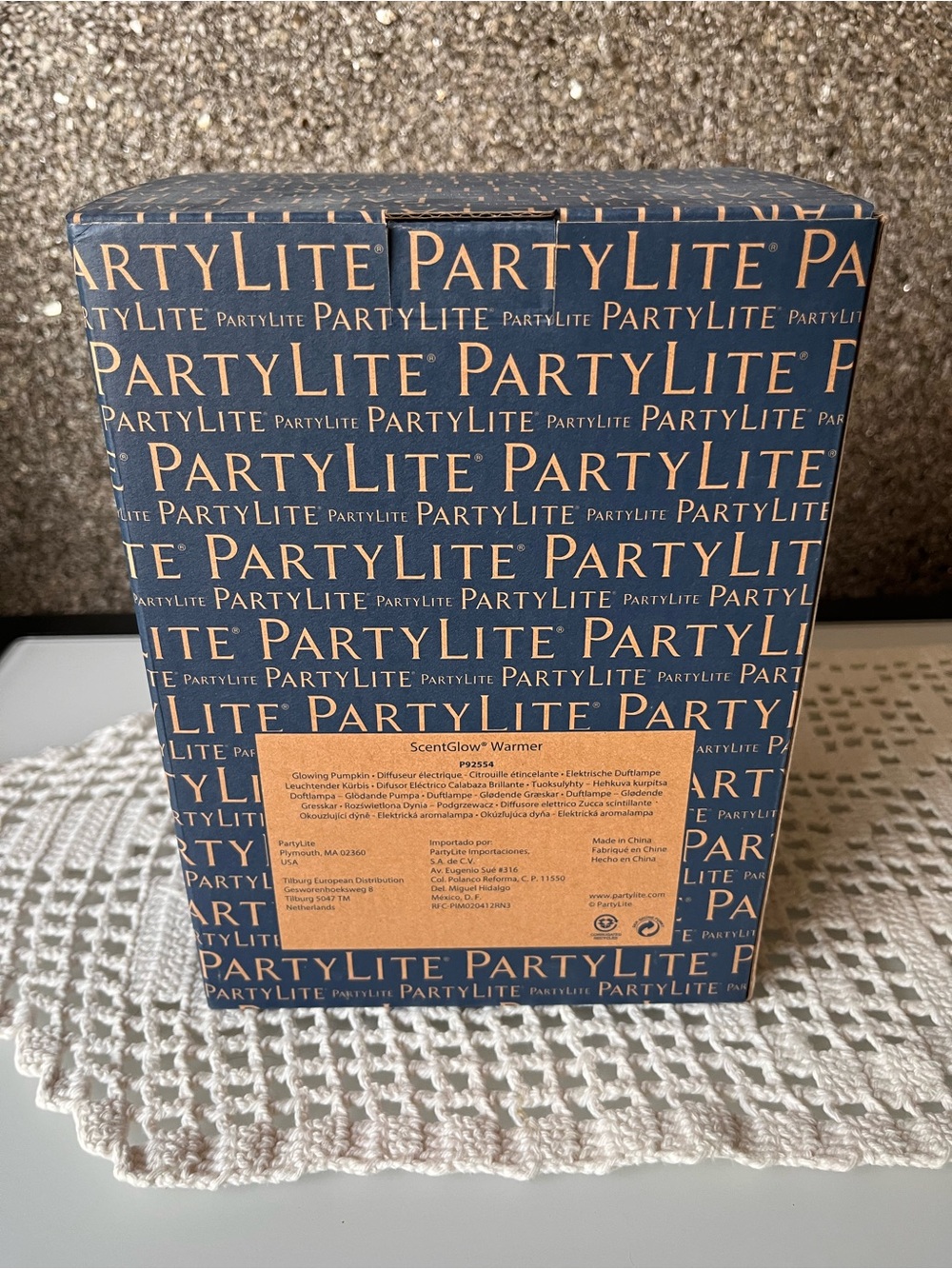 PartyLite glowing pumpkin ScentGlow Warmer Boxed new never used
